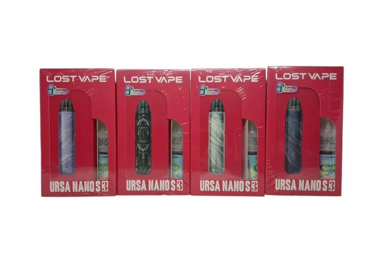 LOSTVAPE URSA NANO S3 POD KIT BUNDLING BUAQITA SALT 15ML